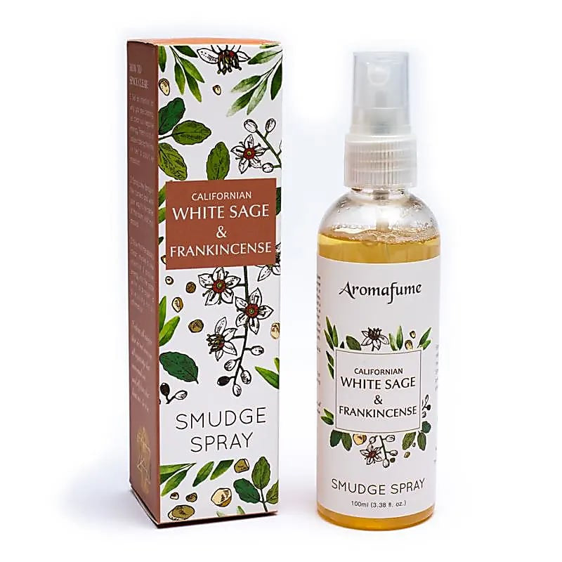 Smudge Spray-Φυσικό Σπρέι δωματίου με Λευκό Φασκόμηλο & Λιβάνι (White Sage & Frankincense) καθαρισμό χώρου 100 ml | Αιθέριο Έλαιο - mykarma.gr