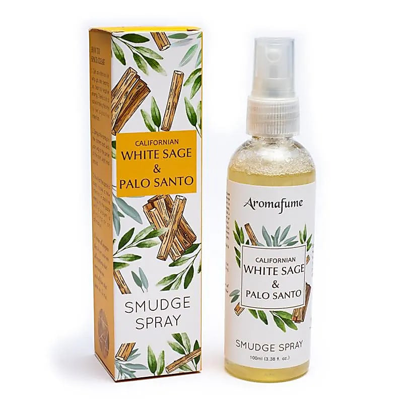 Smudge Spray-Φυσικό Σπρέι δωματίου με Λευκό Φασκόμηλο & Palo Santo για καθαρισμό χώρου 100 ml | Αιθέριο Έλαιο - mykarma.gr