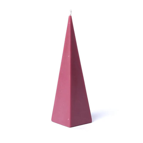 Άοσμο Κερί Πυραμίδα από Στεαρίνη χωρίς καπνό - old pink  Διαστάσεις: 21x6 cm Χρόνος καύσης: περίπου ±24 ώρες