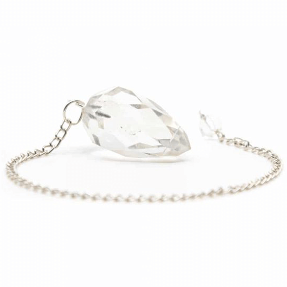 Εκκρεμές (Pendulum) - Λευκός Χαλαζίας (Rock Crystal) Μέγεθος: 1,5 x 3 cm Βάρος: 5-10 g - mykarma.gr
