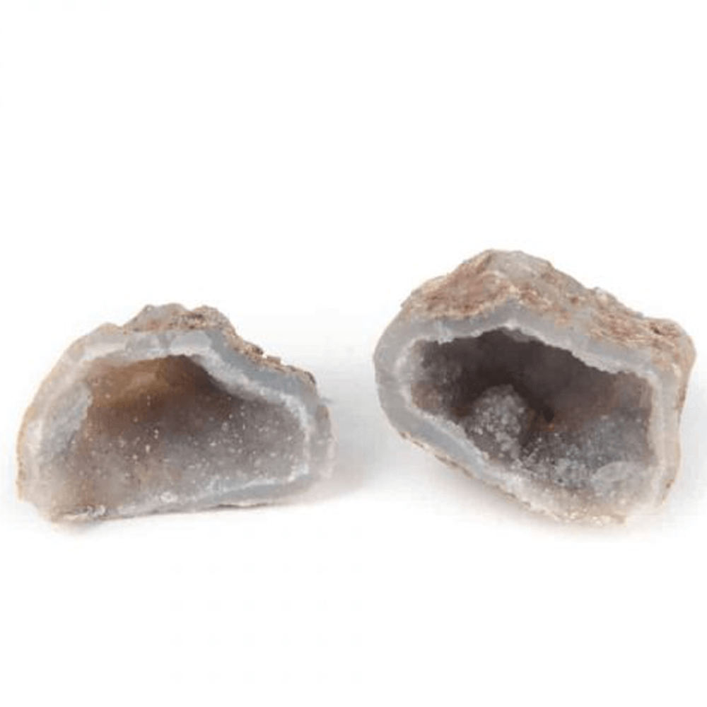 Φυσικό ορυκτό πέτρωμα - Ορυκτό Quartz Geode-Λευκός Χαλαζίας του Χιονιού Μέγεθος έως 5 cm Βάρος έως 50 g - mykarma.gr