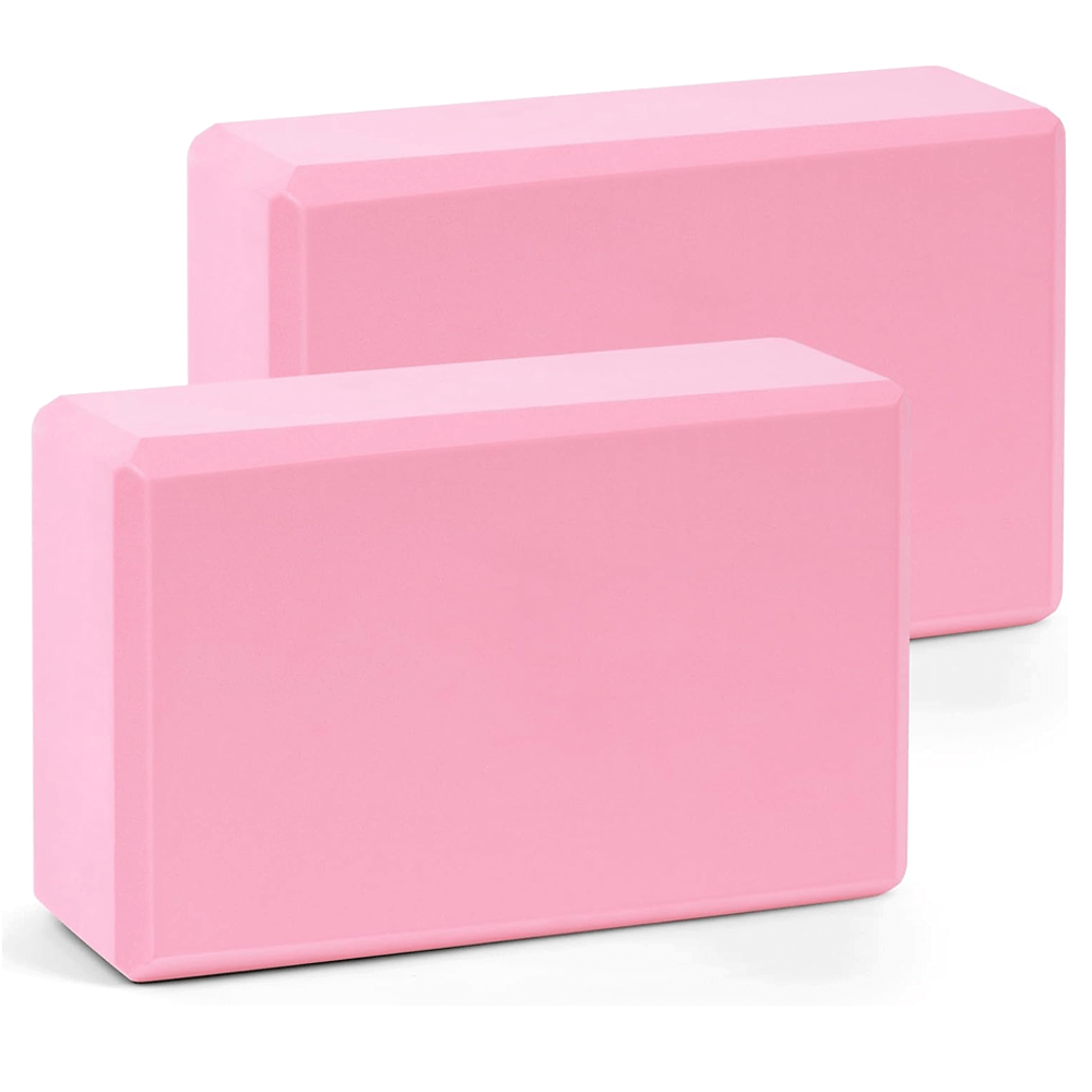 Set 2 Basic Yoga Block - τουβλάκι γιόγκα - Ροζ Διαστάσεις: 23 x 15 x 7.5 cm Βάρος: 135 g, 2 τεμάχια - mykarma.gr