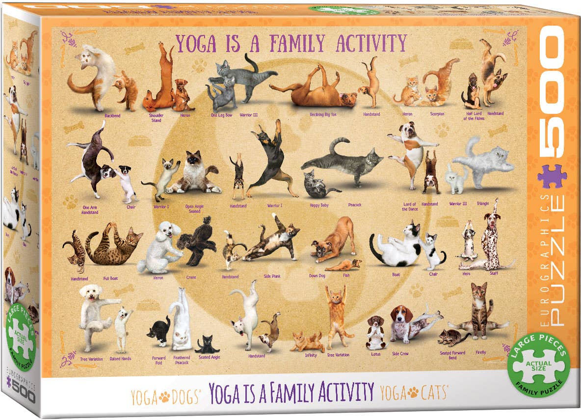 Παζλ 500 Τεμαχίων - Puzzle “Yoga Is a Family Activity” Τεχνολογία: Smart-Cut™