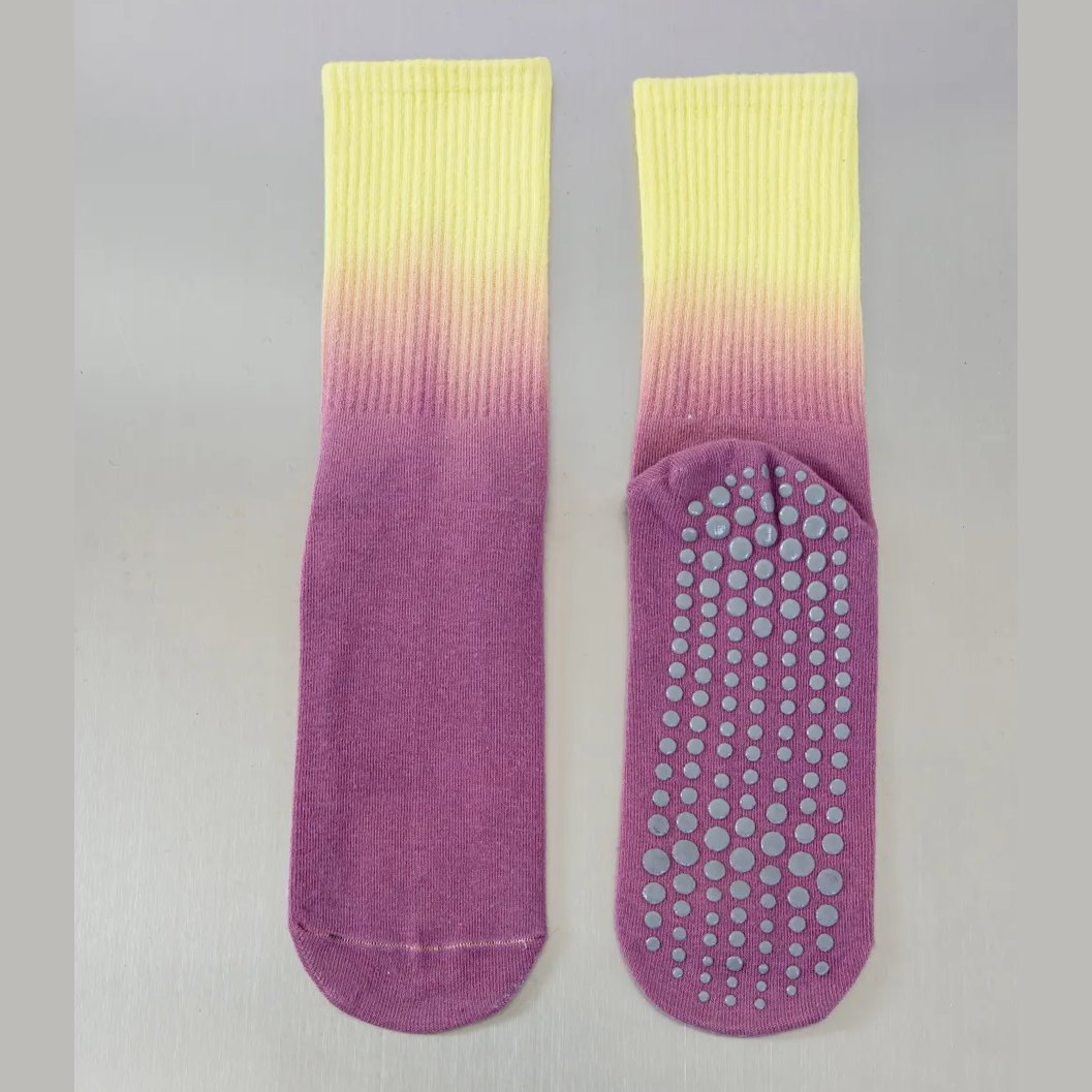 Αντιολισθητικές Ψηλές Κάλτσες - Tie-Dye Non-Slip Socks – Yoga & Pilates - ποικιλία χρωμάτων No 37-43 - mykarma.gr