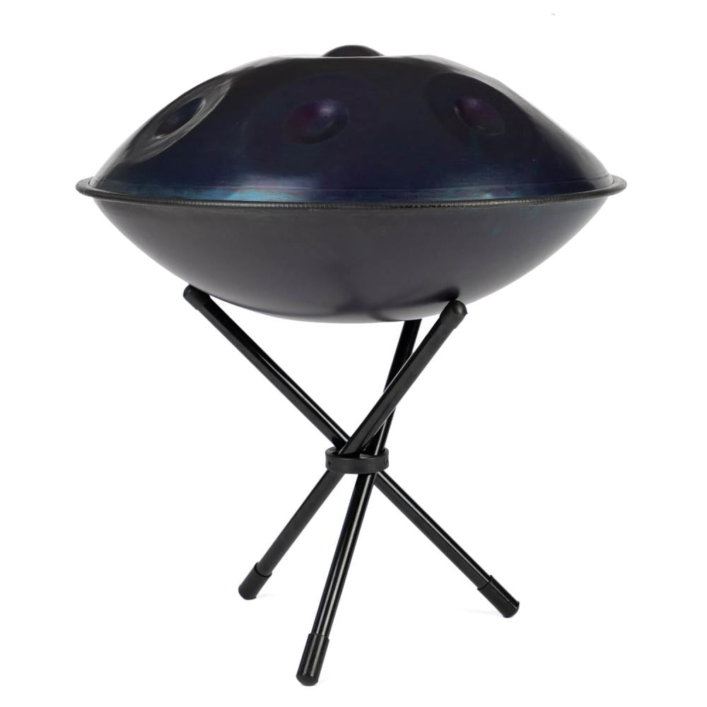 Handpan PRO μπλε-μαύρο σε βάση στήριξης