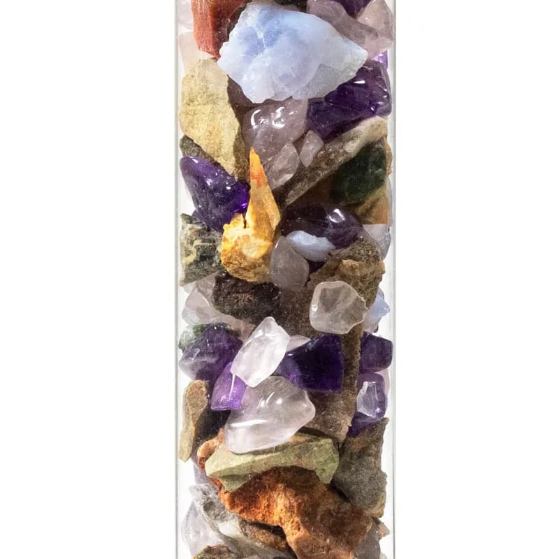 Ραβδι με Ημιπολύτιμος Λίθους (Gemstone) - ενεργοποίηση & καθαρισμό νερού "5 Elements Mix" Διαστάσεις: 24 εκ - mykarma.gr