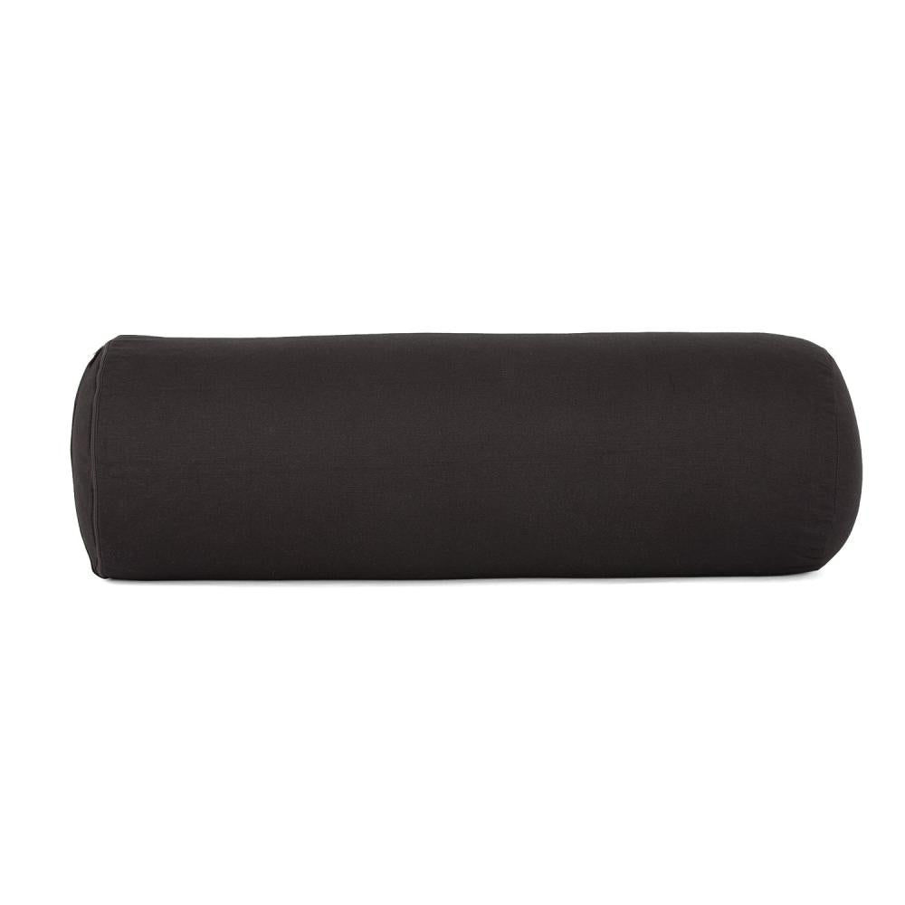 Bodhi Στρογγυλό μαξιλάρι Bolster Basic - black - κάλυμμα απο οργανικό βαμβάκι Διαστάσεις: 67 × 22 εκ - mykarma.gr