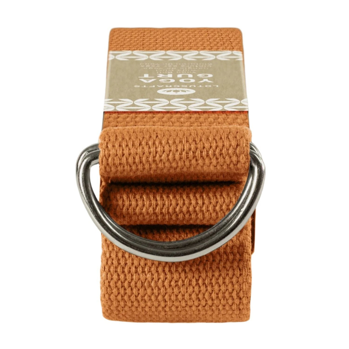 Lotuscrafts Ιμάντας γιόγκα D-Ring - terra - BIO βαμβάκι 250x3,8 εκ - mykarma.gr