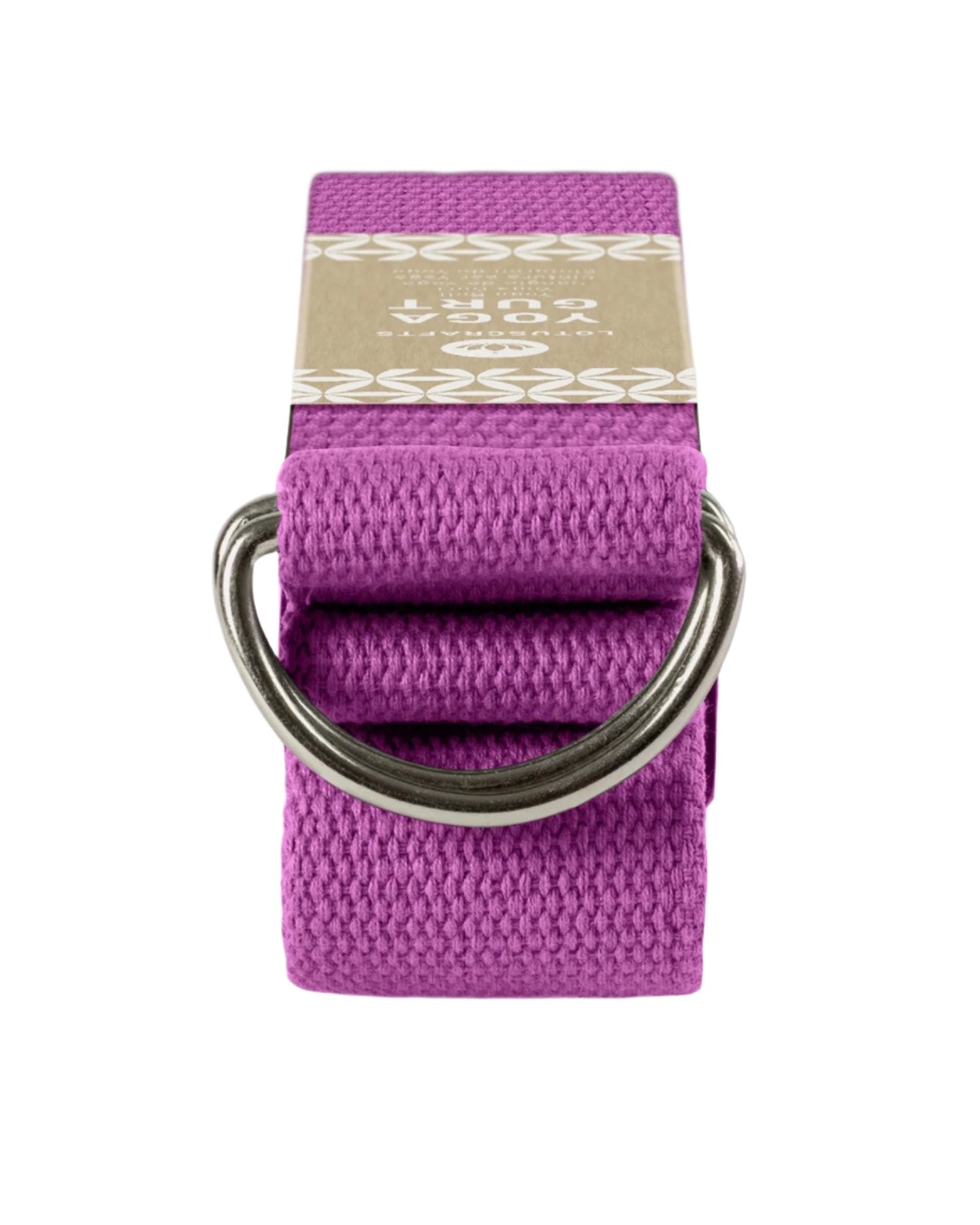 Lotuscrafts Ιμάντας γιόγκα D-Ring - violett - BIO βαμβάκι 250x3,8 εκ - mykarma.gr