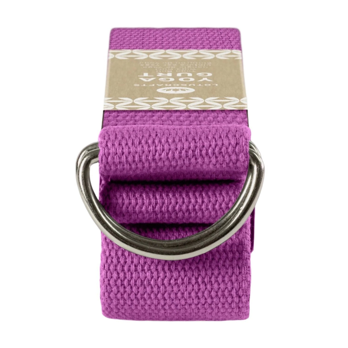 Lotuscrafts Ιμάντας γιόγκα D-Ring - violett - BIO βαμβάκι 250x3,8 εκ - mykarma.gr