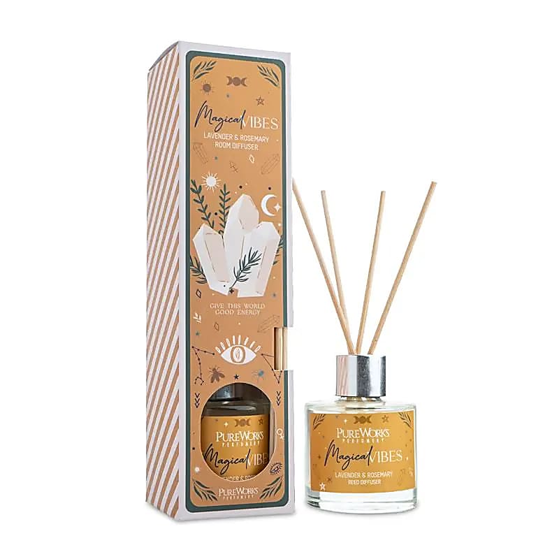 Celestial Magic Reed Diffuser “Μαγική Ενέργεια” - Λεβάντα & Δεντρολίβανο 50ml & ξυλάκια | Αιθέριο Έλαιο - mykarma.gr