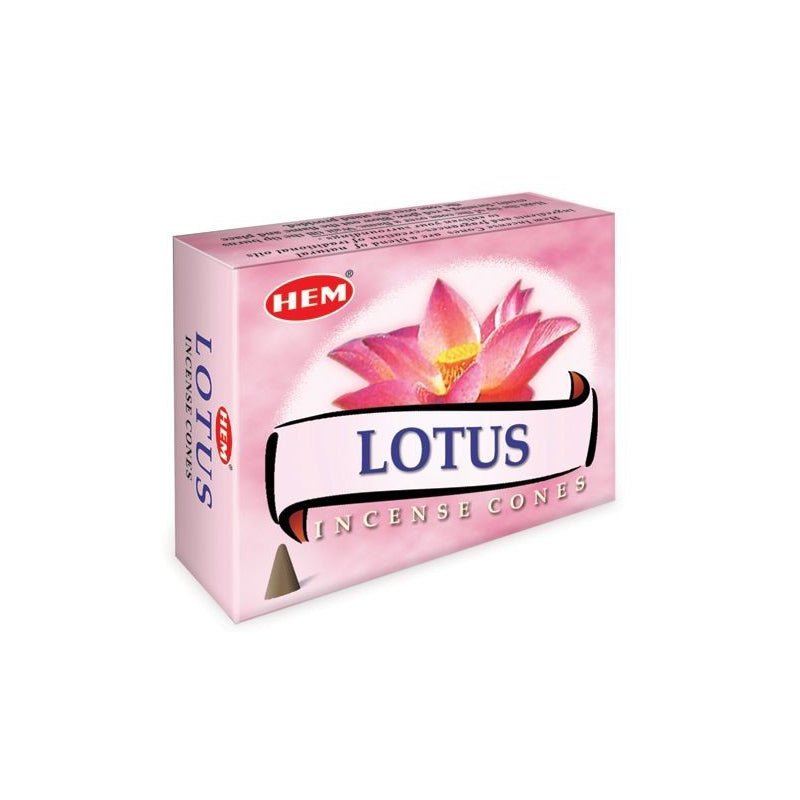 HEM Αρωματικοί Κώνοι – Άρωμα Λωτού Lotus – 10 Κώνοι - mykarma.gr