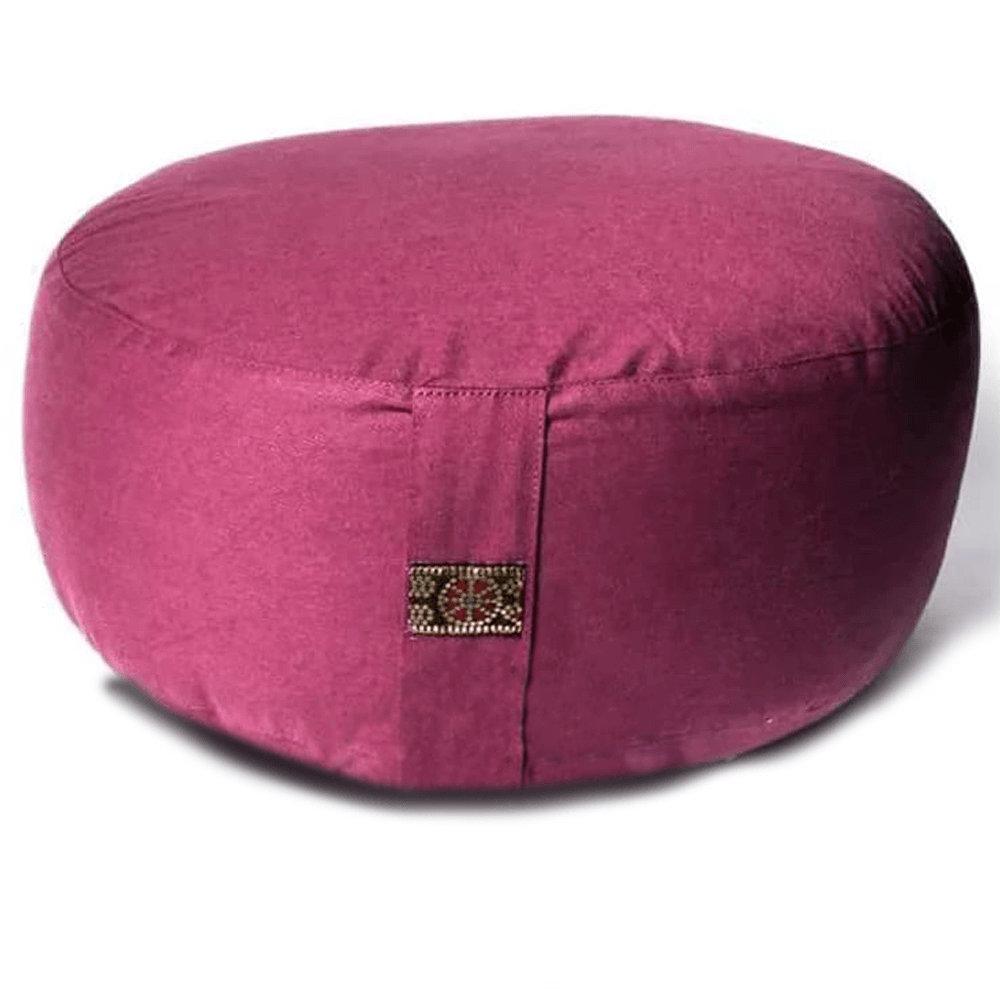 Μαξιλάρι διαλογισμού- light aubergine -βιολογικό βαμβάκι-με κελύφους φαγόπυρου. Διαστάσεις: 33 × 17 εκ. - mykarma.gr