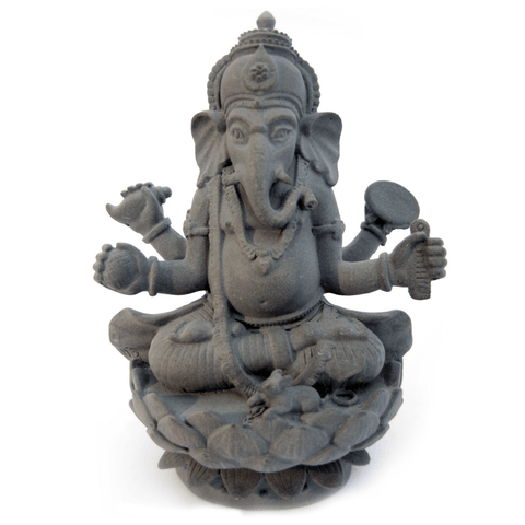 Άγαλμα Ganesh - Θεός της Τύχης - γκρι Διαστάσεις: 7 x 11 cm - mykarma.gr