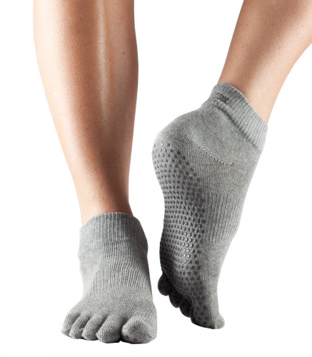 Ανδρικές Toesox Full Toe Ankle Grip | Αντιολισθητικές κάλτσες με δάκτυλα. Από Οργανικό βαμβάκι.Νούμερο Large 43-45. - mykarma.gr