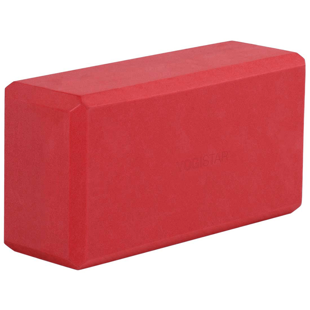 Yogistar - Yoga & Pilates block - 'Basic'(Red).Διαστάσεις 22cm x 11cm x 7 cm.Βάρος: 175g - mykarma.gr