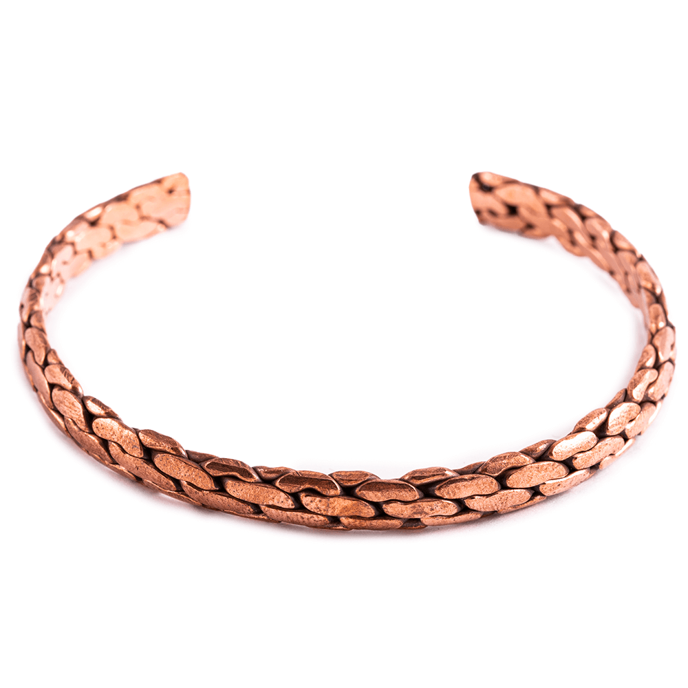 Χειροποίητο Βραχιόλι Χάλκινο «Πλεκτό» από 100% χαλκό Μέγεθος ρυθμιζόμενο Βάρος:28γρ - mykarma.gr