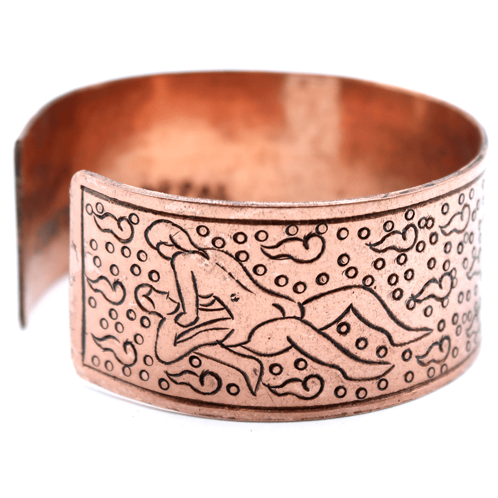 Βραχιόλι Χάλκινο Θιβετιανό «Kamasutra»-χειροποίητο από το Νεπάλ. Μέγεθος ρυθμιζόμενο.Φάρδος: 2,5 cm Βάρος:45 g - mykarma.gr