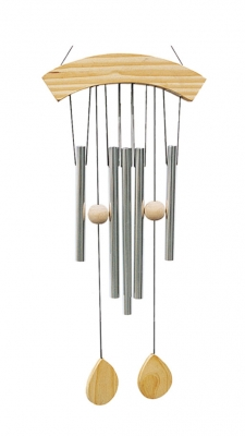 Windchime Five Chimes Μελωδός-φυσικό ξύλο με 5 μεταλλικές σωλήνες-Διαστάσεις: 19 × 2 × 64 cm - mykarma.gr