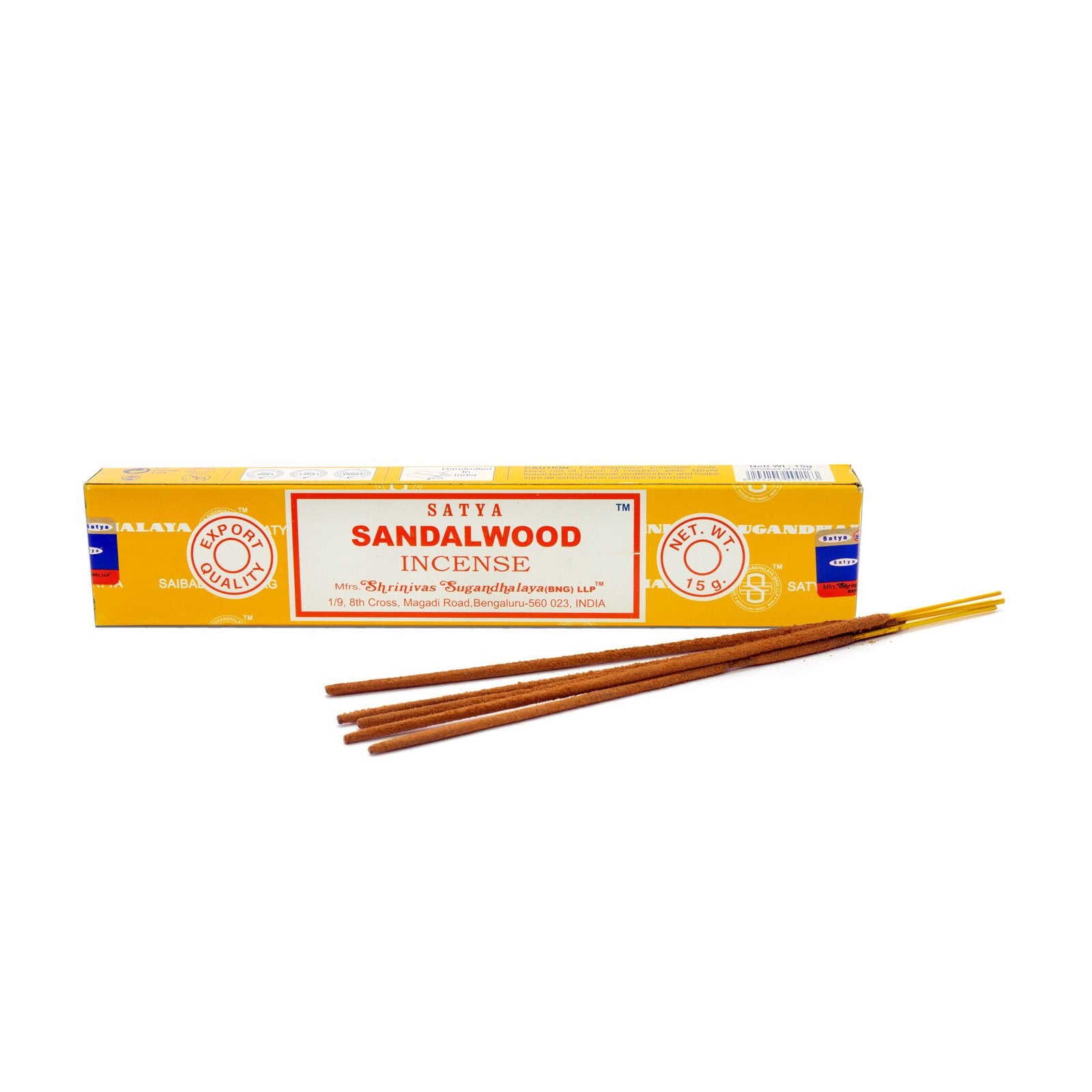 Αρωματικά Στικ Satya Nag Champa - Σανδαλόξυλο(Sandalwood) Βάρος: 15 g - mykarma.gr