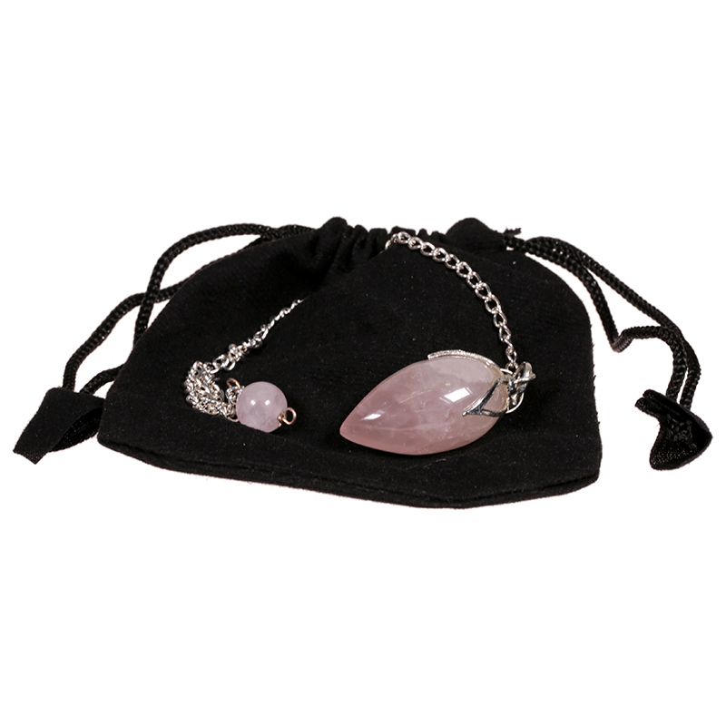 Εκκρεμές Lotus(Pendulum) - Ροζ Χαλαζίας(Rose Quartz).Μέγεθος 2,5 x 3 cm.Βάρος 16 g - mykarma.gr