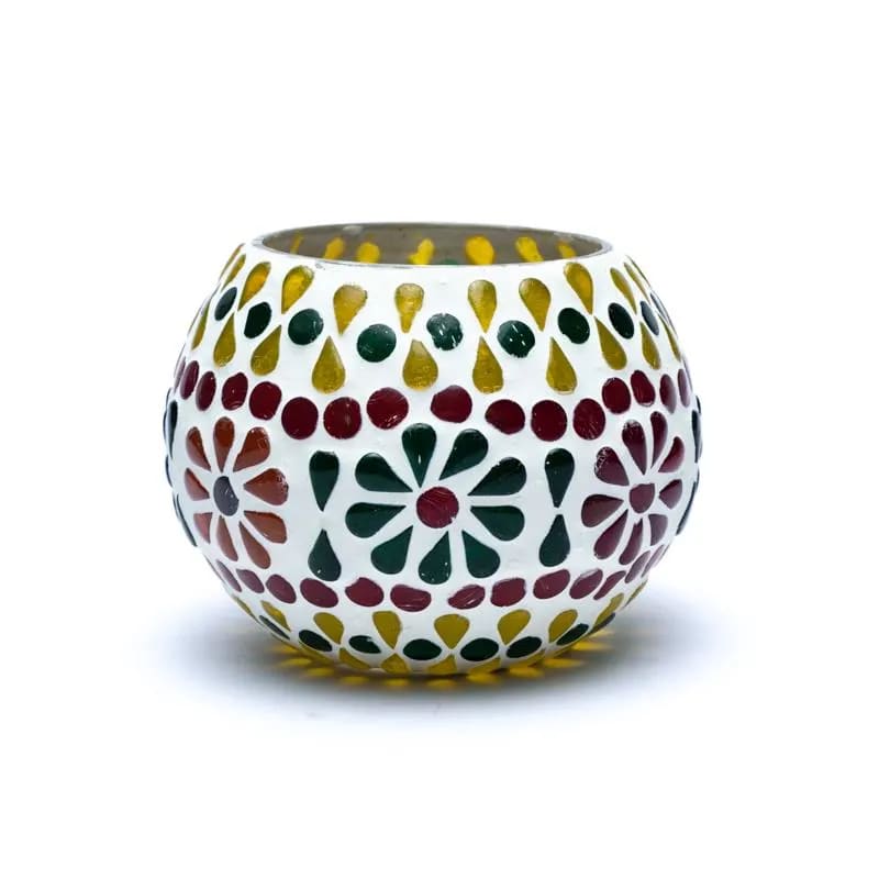 Φωτιστικό για ρεσώ Μωσαϊκό - λουλούδια. Διαστάσεις: 7 εκ. - mykarma.gr