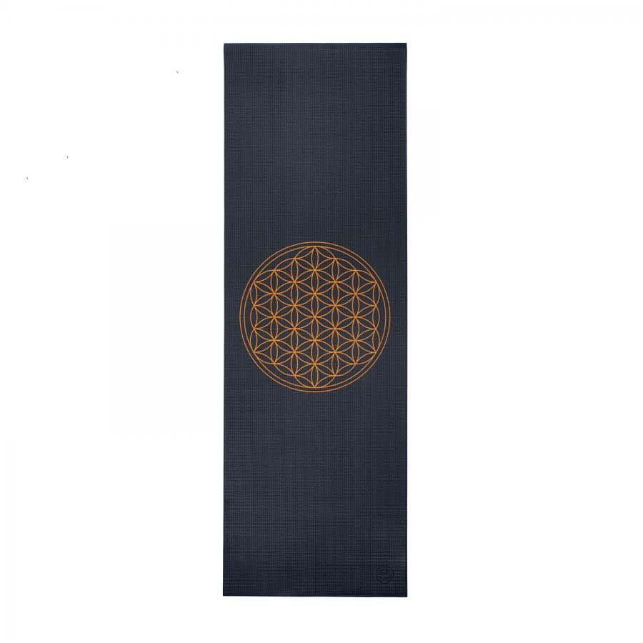 Bodhi στρώμα γιόγκα Leela με Flower of Life - anthracite 183 x 60 cm, 4.5 mm - mykarma.gr