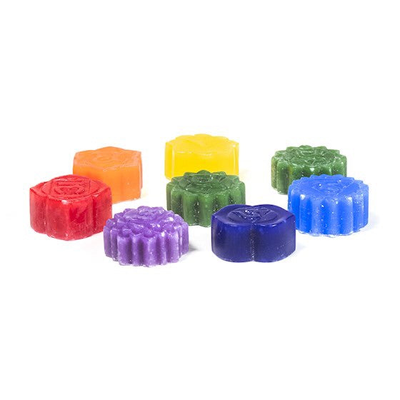 Chakra Wax Melts-Χειροποίητο 100% οικολογικό αρωματικό κερί με Αιθέριο Έλαιο-για καύση στον καυστήρα η Diffuser- 8 τεμ. - mykarma.gr