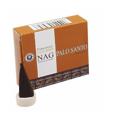 Κώνοι θυμιάματος Golden Nag Palo Santo. Βάρος: 20 g.Περιεχει 10 κώνους + Βάση - mykarma.gr