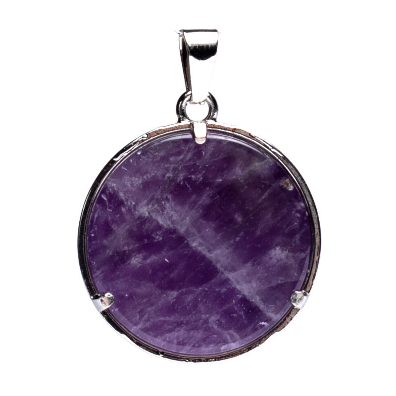 Μενταγιόν «Λουλούδι της Ζωής» με Αμέθυστο (Amethyst).Διαστάσεις: 3 cm - mykarma.gr