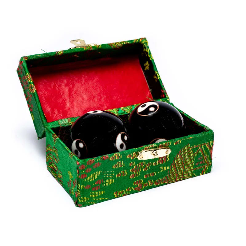 Μπάλες Υγείας - Yin Yang -Χρώμα μαύρο. Μέγεθος 4 εκ.Υλικό:Ατσάλι. - mykarma.gr