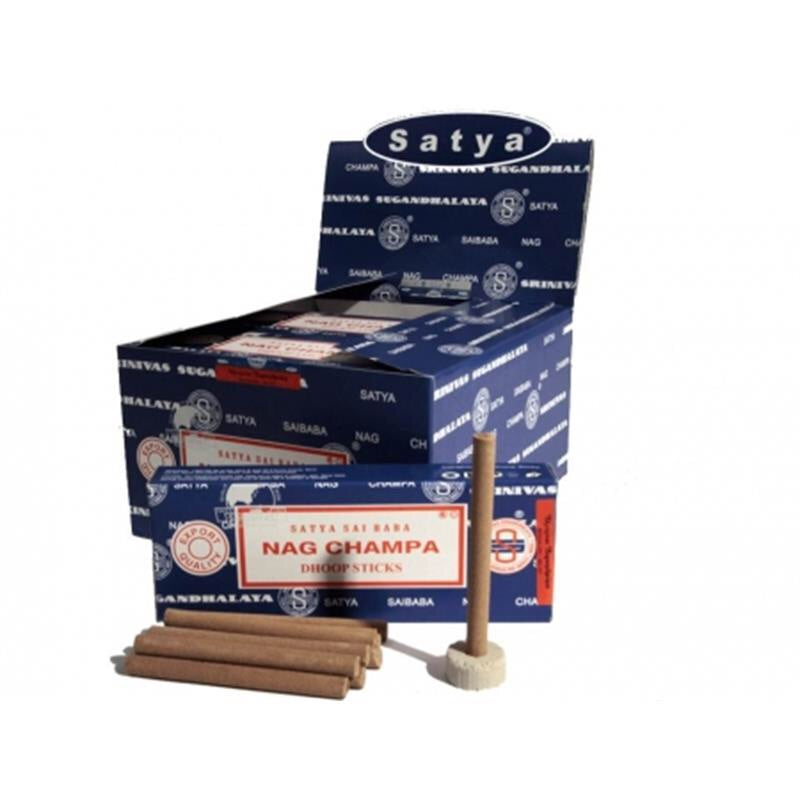 Satya Sai Baba Nag Champa Dhoop-10 ραβδιά+Βαση.Βάρος:41 γρ.Χρόνος καύσης για κάθε ραβδι 45 λ. - mykarma.gr