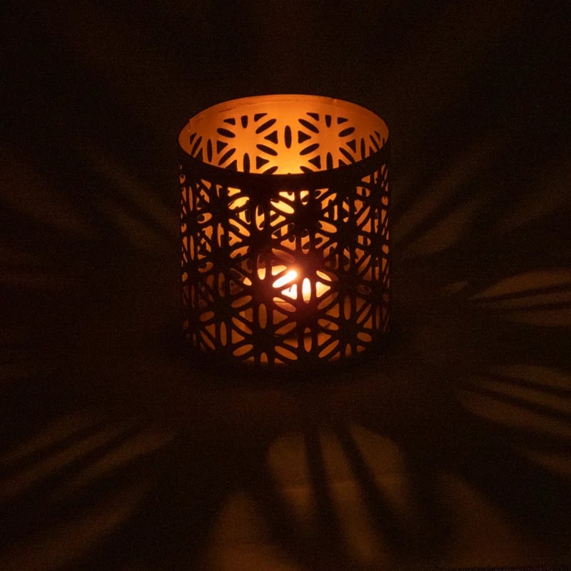 Fair Trade Φωτιστικό για ρεσώ «Flower of Life» Διαστάσεις: 9 × 9,5 cm - mykarma.gr