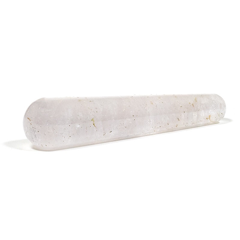 Λευκός Χαλαζίας (Rock Crystal)ραβδί για μασάζ.Διαστάσεις: 9 εκ.Βάρος 52 γ. - mykarma.gr