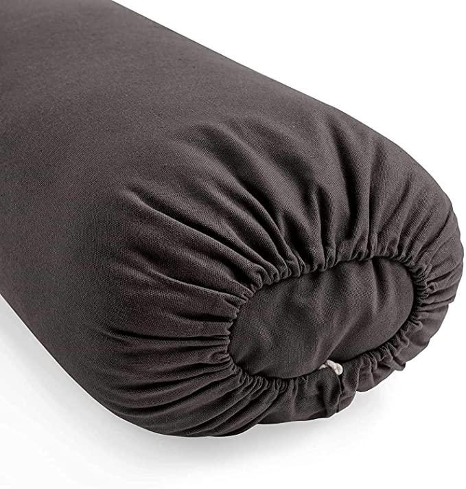 Lotuscrafts Restorative L μαξιλάρι Bolster - Anthracite - κάλυμμα απο οργανικό βαμβάκι & γέμιση Καποκ μαλλί. Διαστάσεις: 72 × 30 x 20 εκ - mykarma.gr