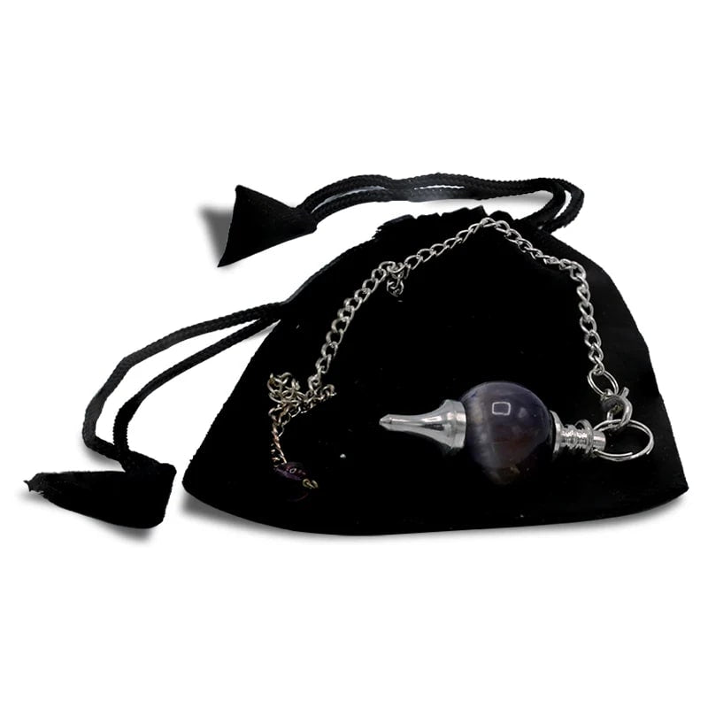 Εκκρεμές (Pendulum) Amethyst -Αμέθυστος - σφαιρικό σχήμα - σε μέταλλο.Βάρος: 12 g.Διαστάσεις: 3,5 × 1,7 εκ - mykarma.gr