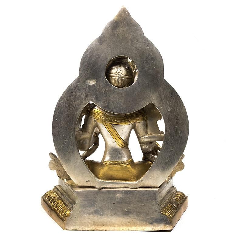 Green Tara -Πράσινη Tara με αύρα χρυσό / ασημί χρώμα.Μεγεθος 22 εκ.Βάρος 2890γρ.Υλικό:ορείχαλκος. - mykarma.gr