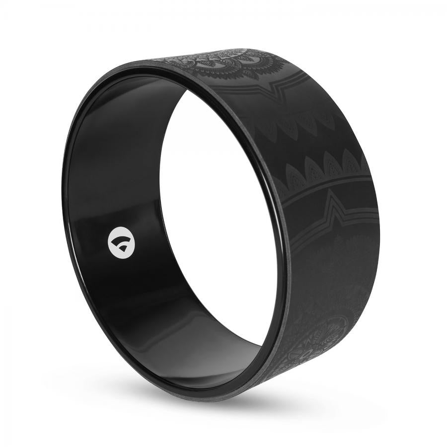 Bodhi - Yoga Wheel Samsara Rubber/PU Mandala Black-Τροχός Γιόγκα Block 32cm x 13cm - mykarma.gr