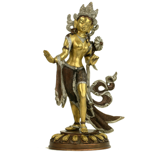 Πράσινη Tara ορειχάλκινο με 3 χρώματα.Βάρος: 3770 g.Διαστάσεις: 39 cm. - mykarma.gr