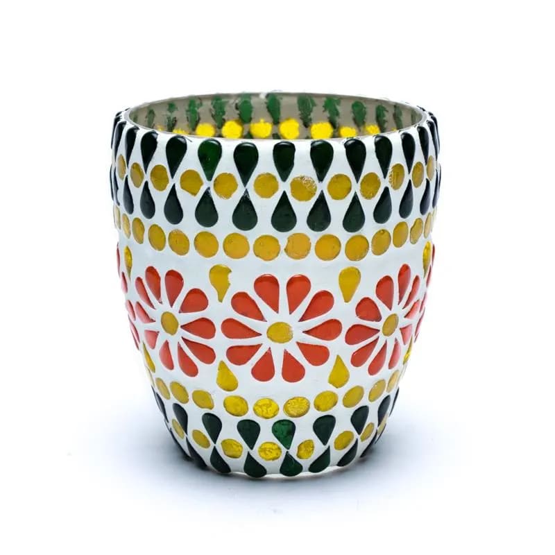 Φωτιστικό για ρεσώ Μωσαϊκό - πράσινο/κίτρινο. Διαστάσεις: 10 εκ. - mykarma.gr