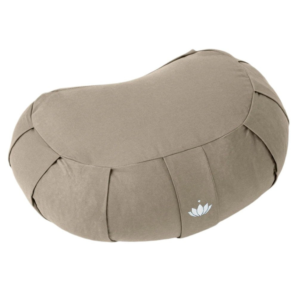 Lotuscrafts Μισοφέγγαρο Μαξιλάρι διαλογισμού Zafu Light Taupe - οργανικό βαμβάκι Μέγεθος: 42 x 30 x 15 εκ.Βάρος: 1,7 κιλά - mykarma.gr