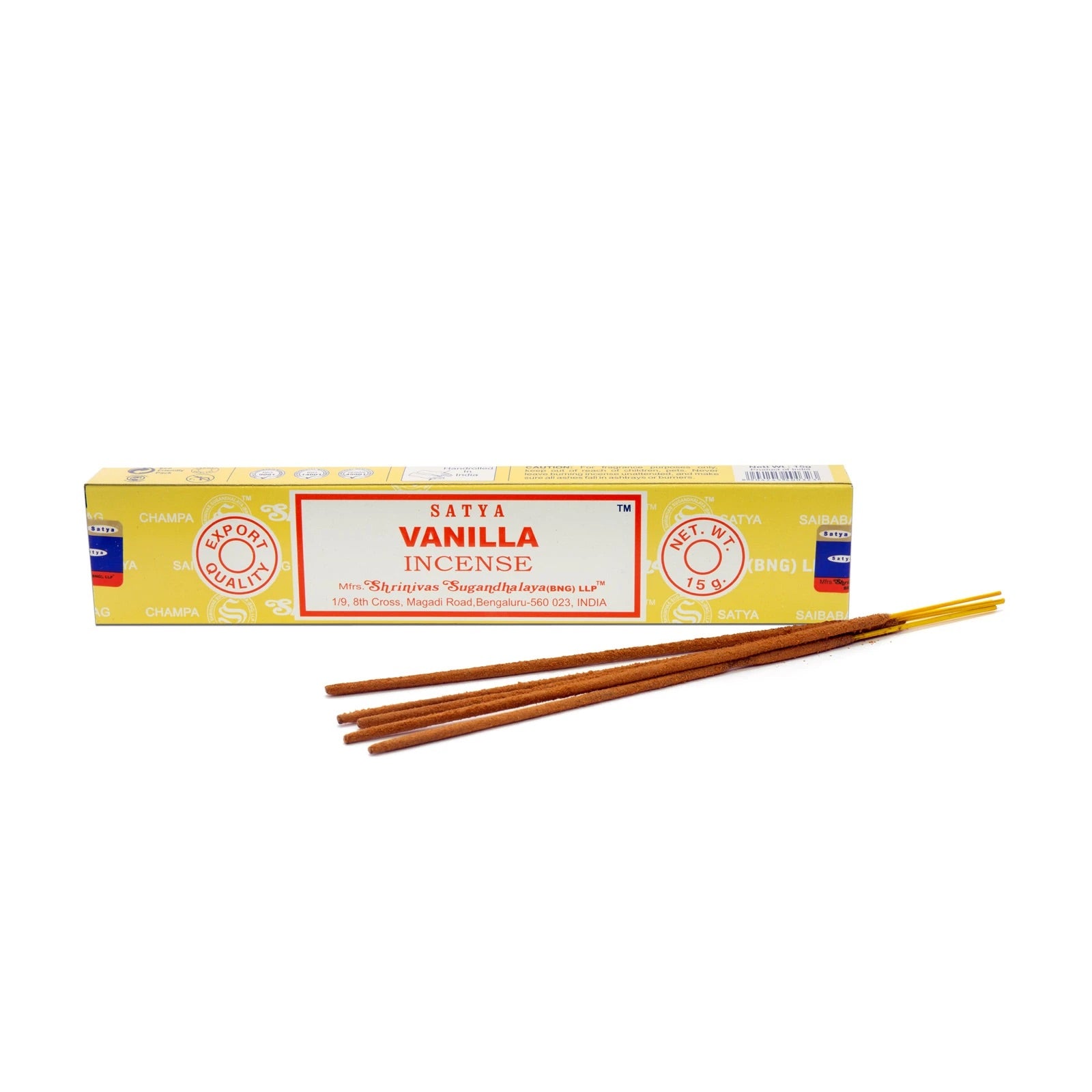 Αρωματικά Στικ Satya Nag Champa - Vanilla - Βανίλια .Βάρος: 15 g - mykarma.gr