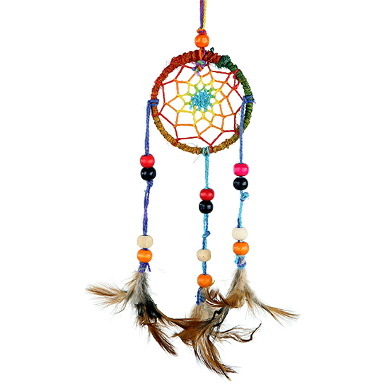 Dreamcatcher Ονειροπαγίδα ουράνιο τόξο XS. Διαστάσεις: 5,5 × 20 cm - mykarma.gr
