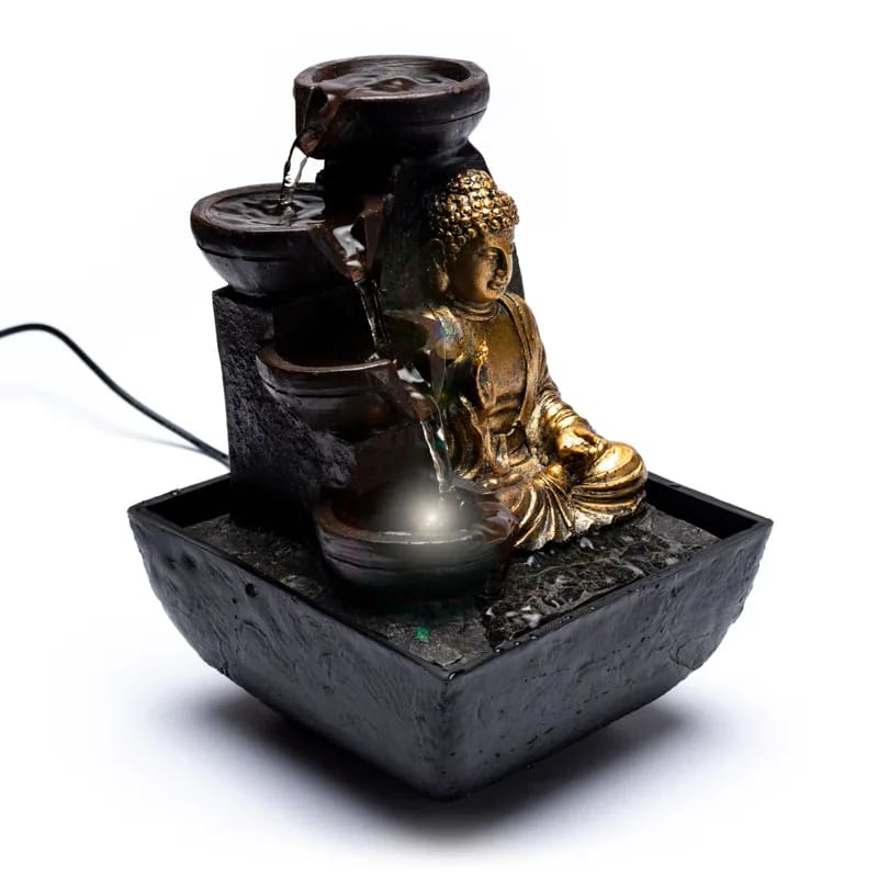 Συντριβάνι Βούδας της Συμπόνιας. Διαστάσεις: 13,3 Χ 13,3 Χ 17,3 εκ. - mykarma.gr