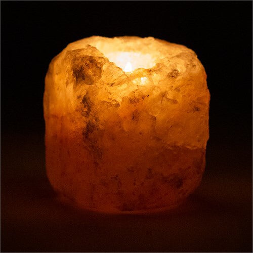 Φωτιστικό για ρεσώ από αλάτι Ιμαλαίων - Salt Lamp. ±800-1000gr Ύψος: 7-8 cm - mykarma.gr