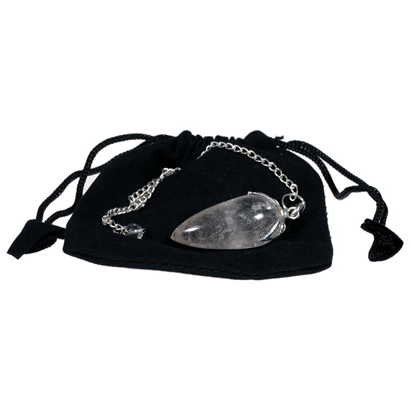 Εκκρεμές Lotus(Pendulum) - Λευκός Χαλαζίας(Rock Crystal).Μέγεθος 2,5 x 3 cm.Βάρος 16 g - mykarma.gr