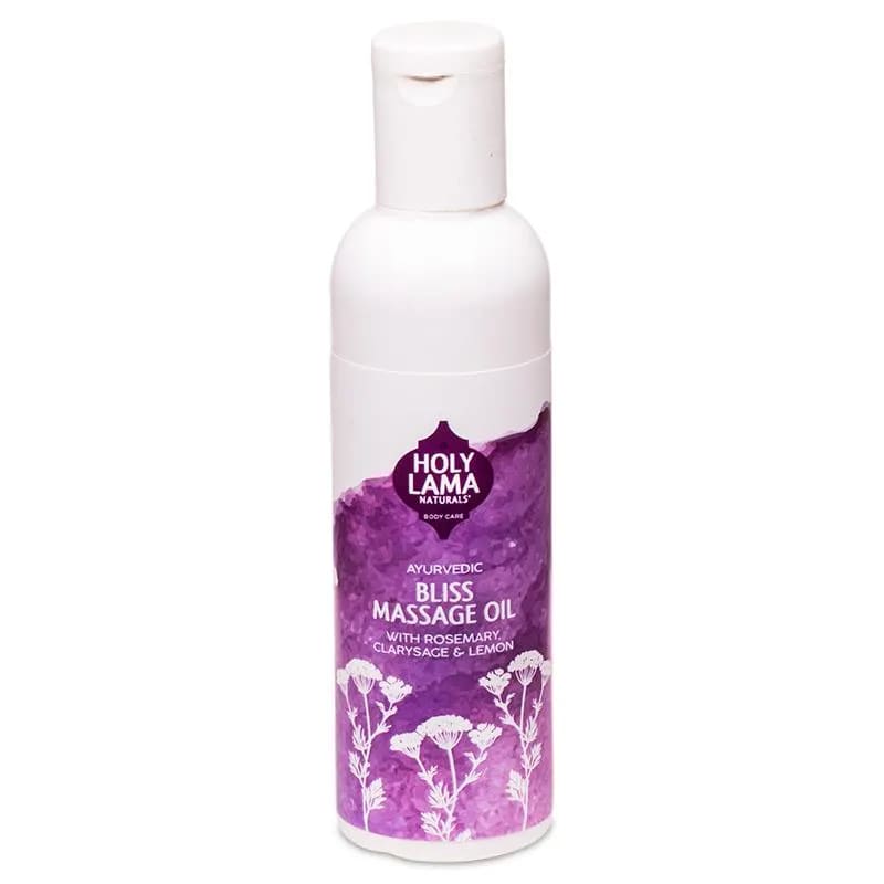 Holy Lama Ayurvedic Massage Oil Bliss - Λάδι Μασάζ για Ευδαιμονία με αιθέριο έλαιο Δεντρολίβανο,Φασκόμηλο & Λεμόνι 100 ml - mykarma.gr