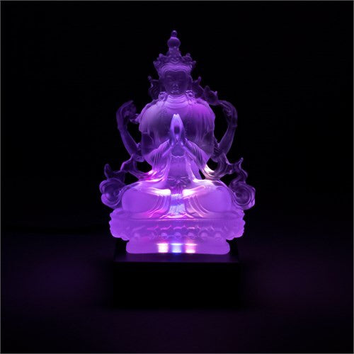 Κρυστάλλινο άγαλμα του Βούδα Chenrezig-Βούδας της συμπόνιας,αγάπης & καλοσύνης. Μέγεθος 12cm. - mykarma.gr