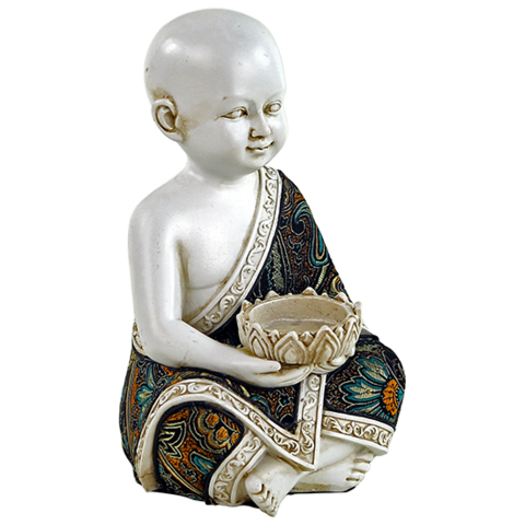 Μικρός μοναχός με κερί Βάρος: 410 g. Διαστάσεις: 13 × 12 × 20 cm - mykarma.gr