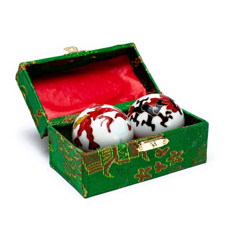 Μπάλες Υγείας - Dragon & Phoenix . Μέγεθος 4 εκ.Υλικό:Ατσάλι. - mykarma.gr